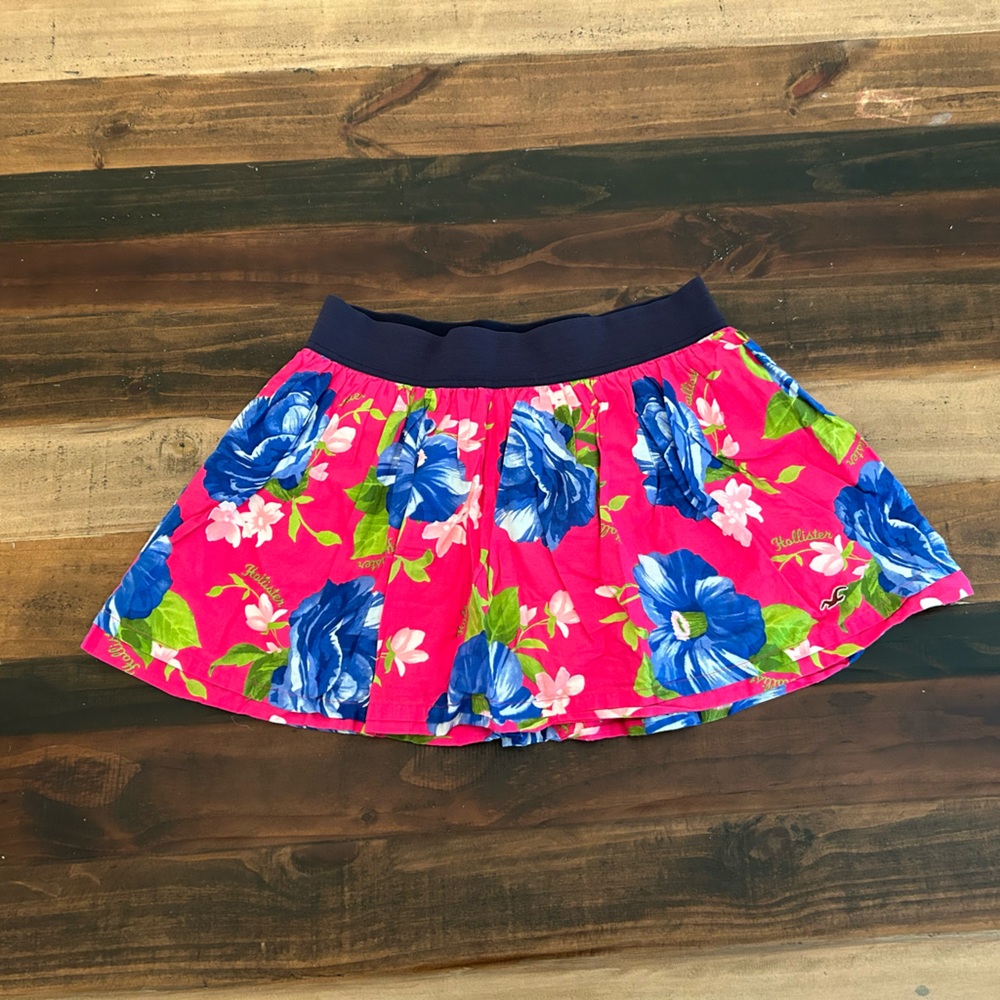 Hollister Pink and Blue Skirt